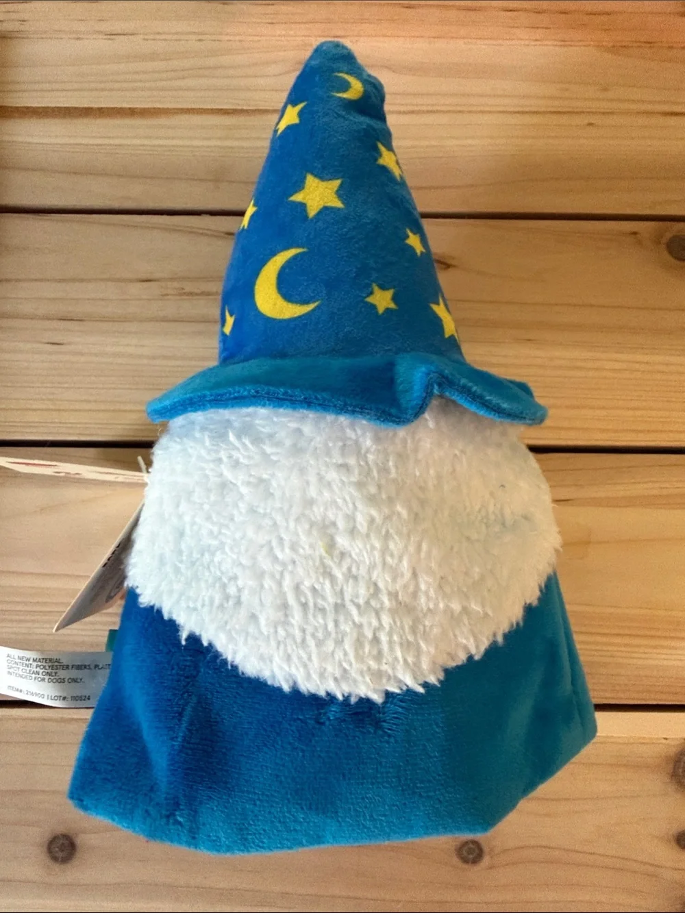 NWT Bark Merlin Monroe Wizard Squeaky and Crinkle Dog Toy